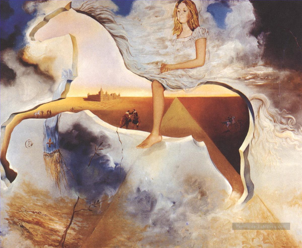 Equestrian Portrait of Carmen Bordiu Franco Salvador Dali Oil Paintings